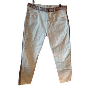 Isabel Marant Etoile Embroidered Cropped Straight Leg Jeans, EU40 (8)